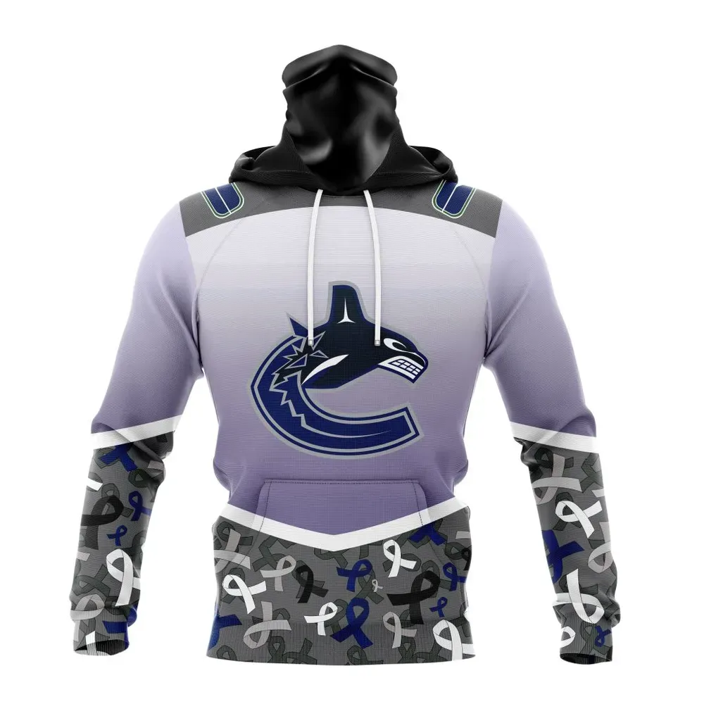 NHL Vancouver Canucks | Specialized Sport Fights Again All Cancer V0122 Mask Hoodie