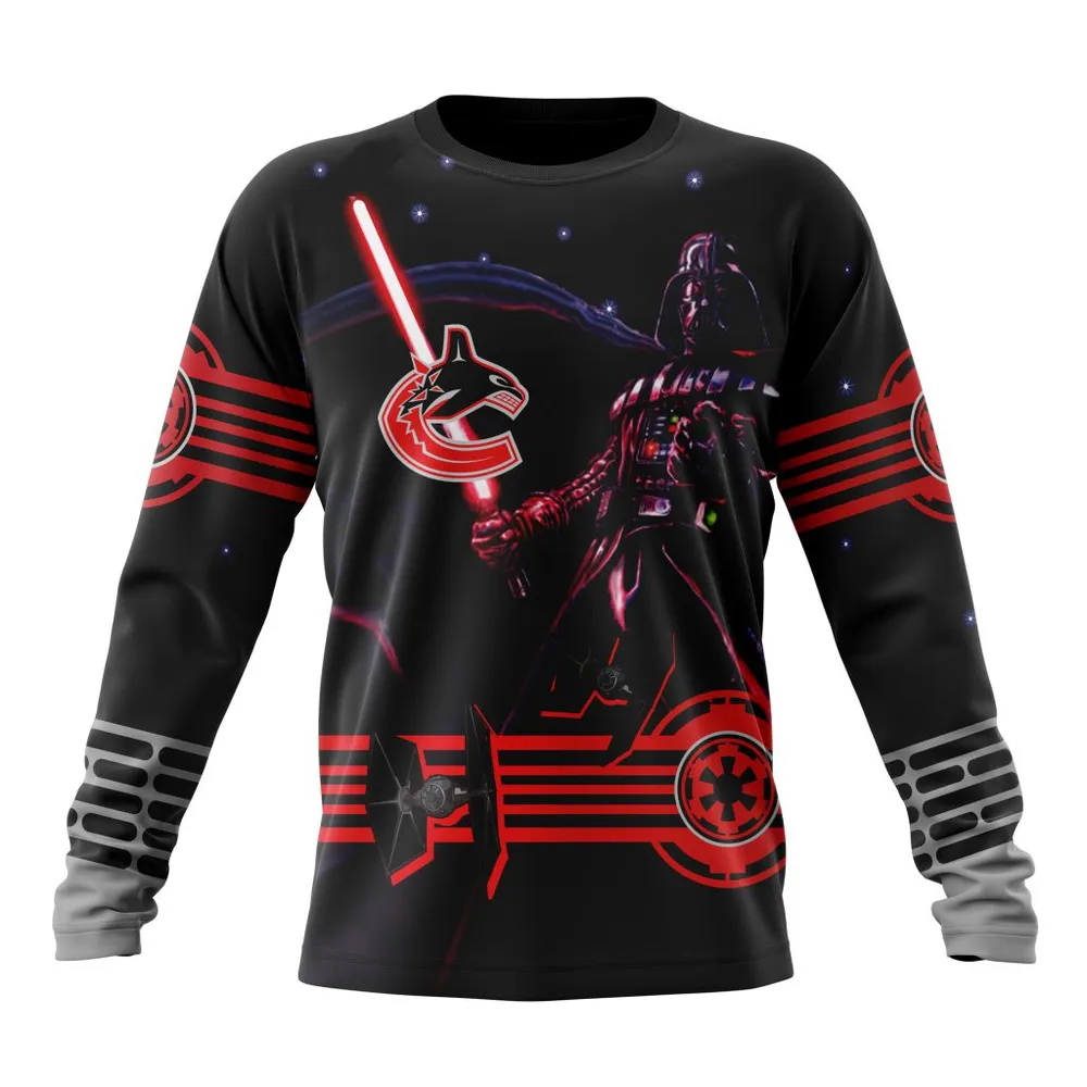 NHL Vancouver Canucks | Specialized Starwar Darth Vader Version Jersey Long Sleeved Sweatshirt 