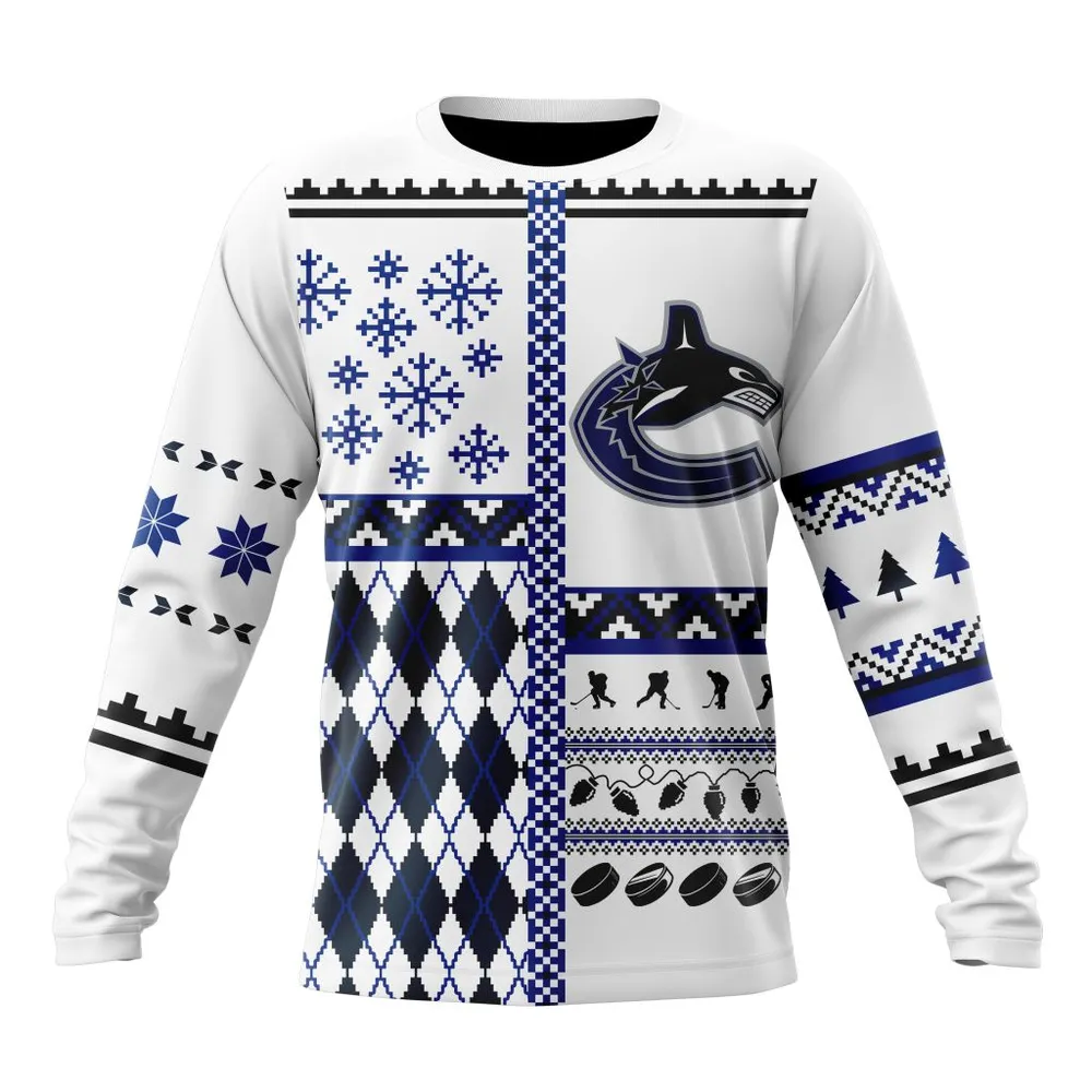 NHL Vancouver Canucks | Specialized Unisex Christmas Is Coming V01 Long Sleeved Sweatshirt 