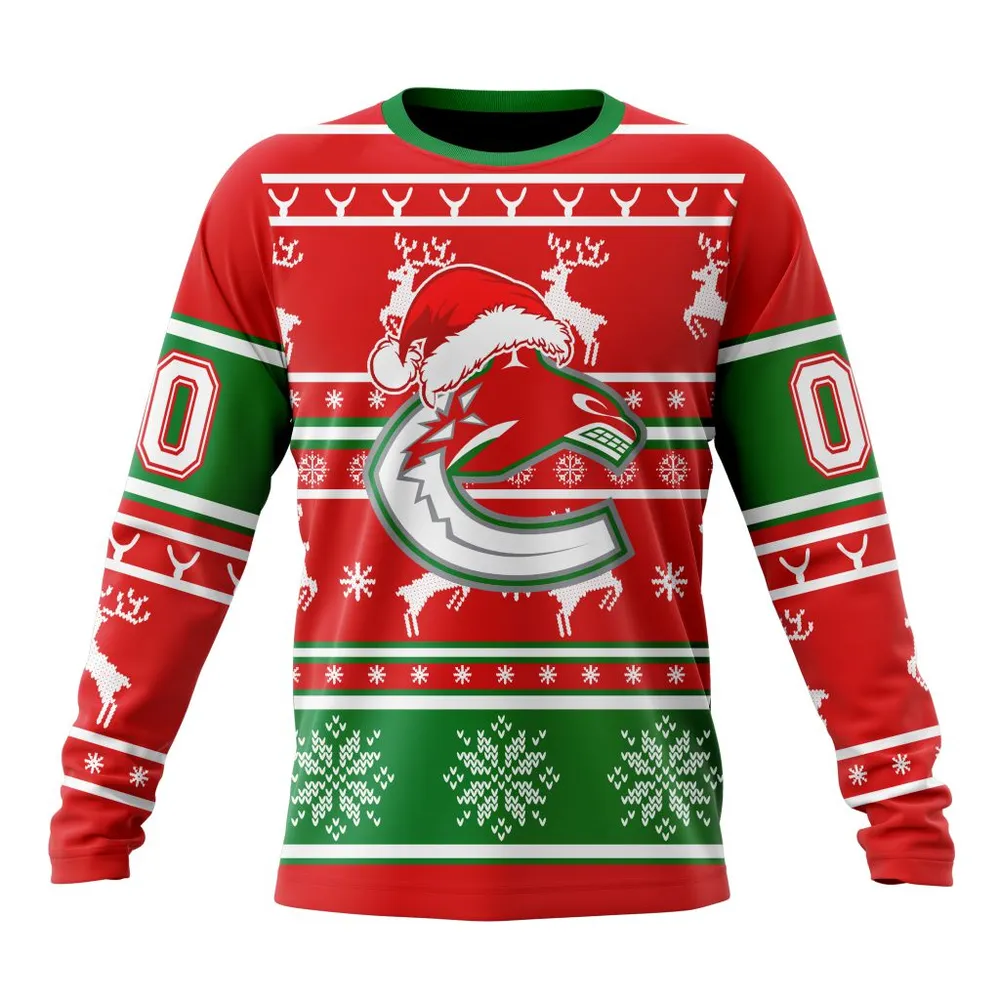 NHL Vancouver Canucks | Specialized Unisex Christmas Is Coming V02 Long Sleeved Sweatshirt 