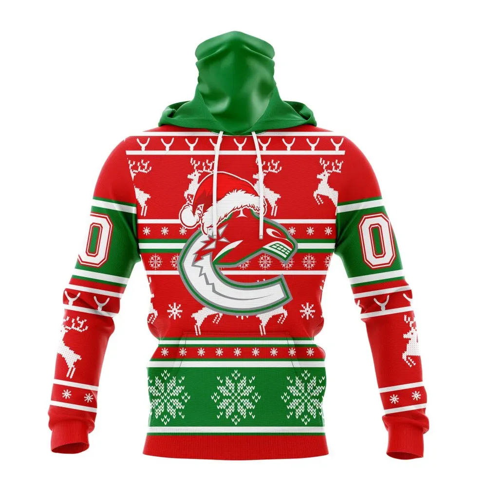 NHL Vancouver Canucks | Specialized Unisex Christmas Is Coming V02 Mask Hoodie