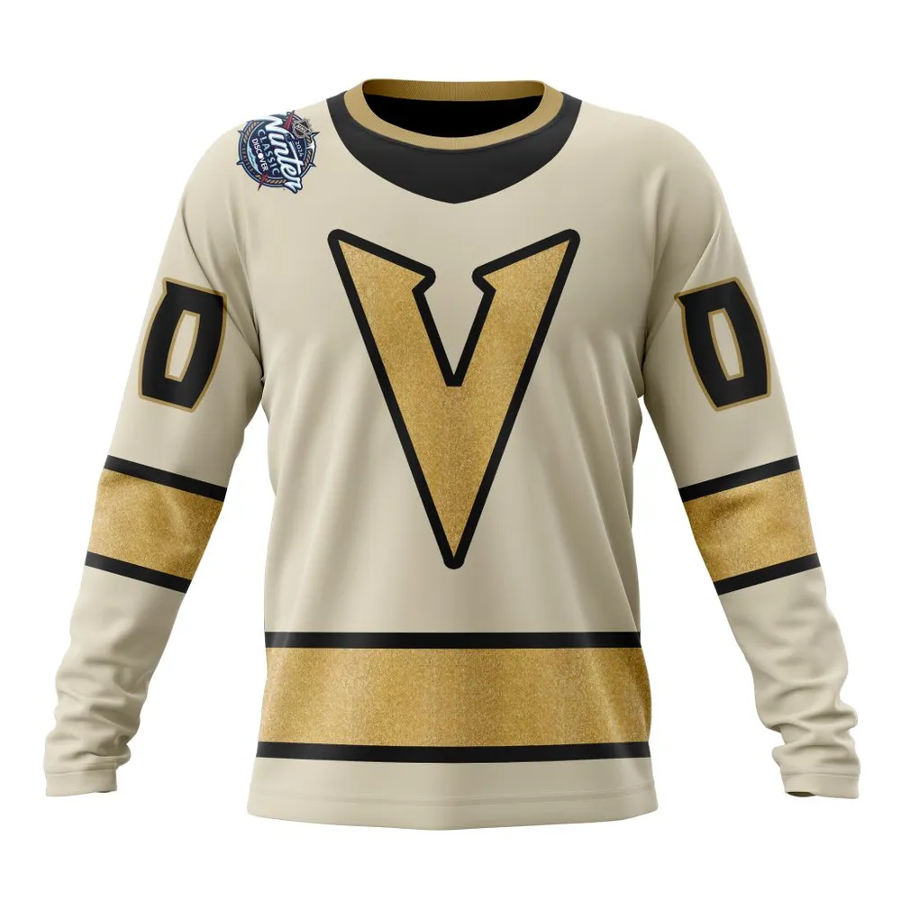 NHL Vegas Golden Knights 2024 Winter Classic Design Concept Long Sleeved Sweatshirt 