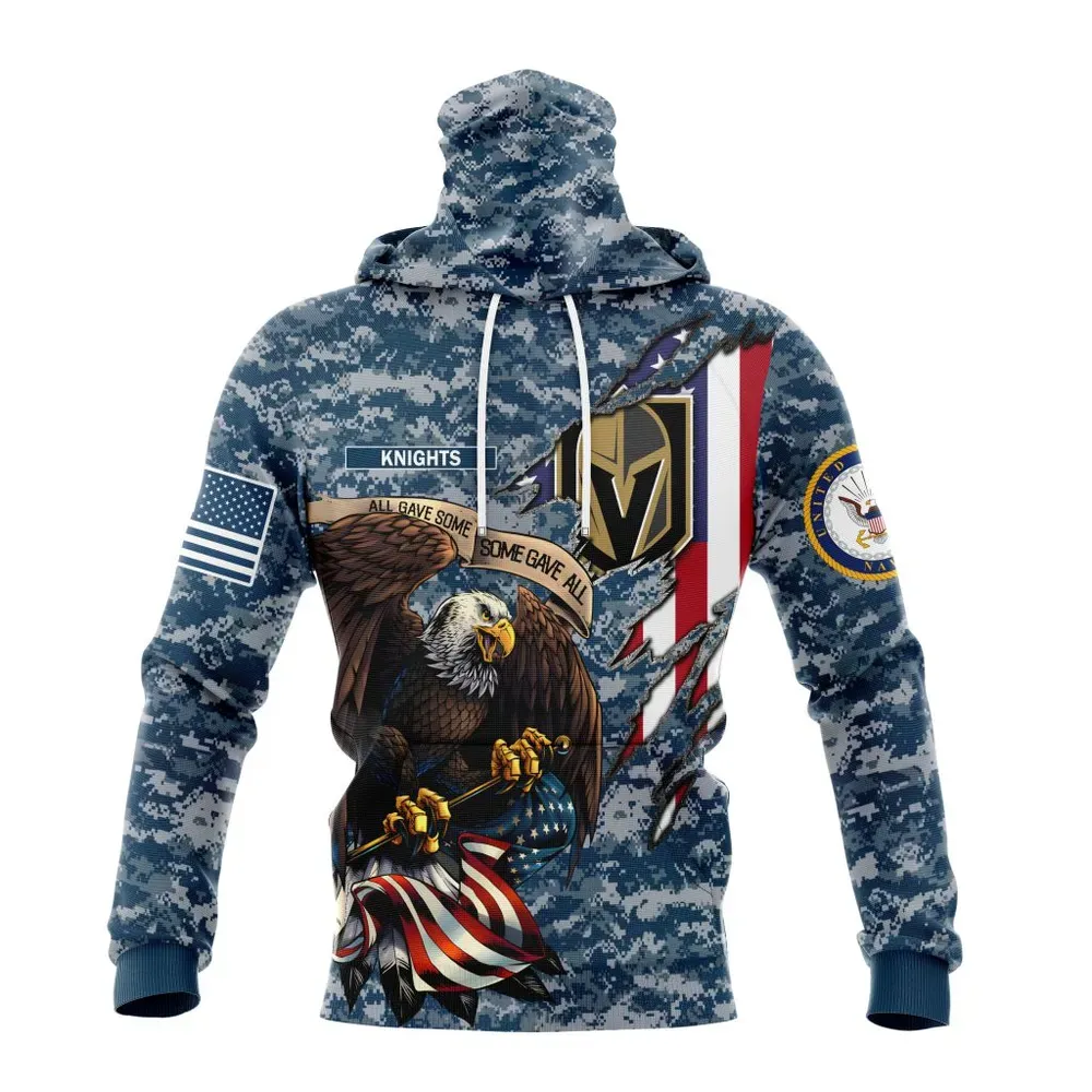 NHL Vegas Golden Knights Honor Us Navy Veterans St2202 Mask Hoodie