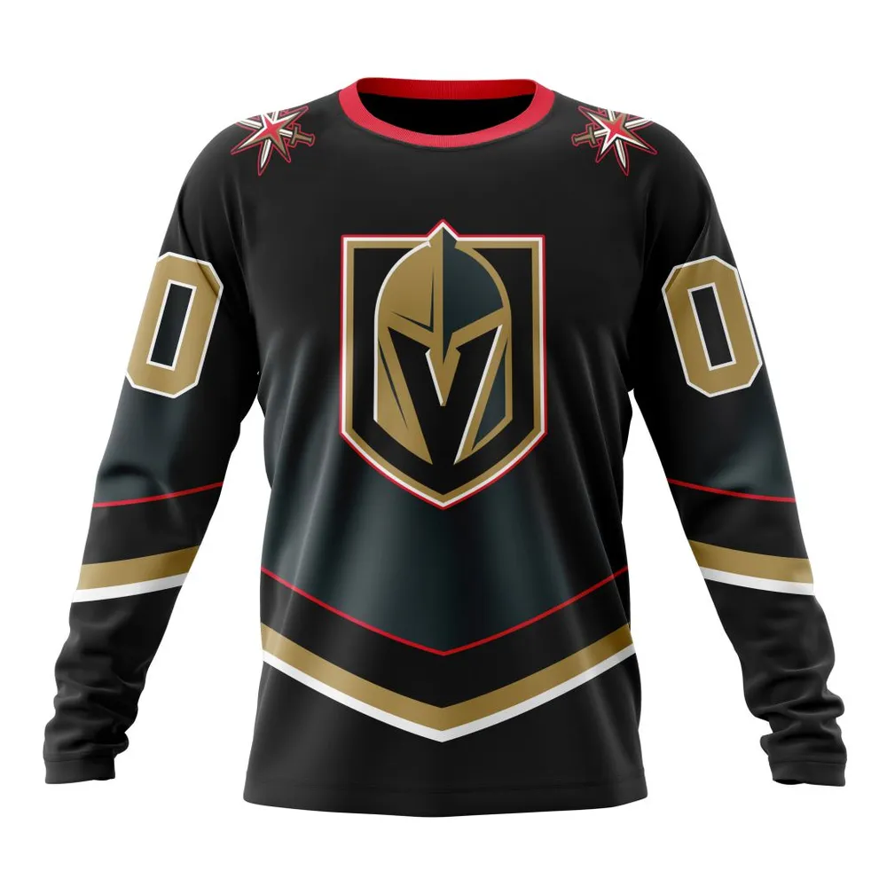 NHL Vegas Golden Knights Personalize Gradient Series Concept St2301 Long Sleeved Sweatshirt 