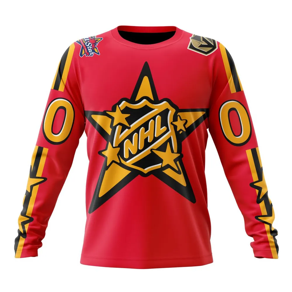 NHL Vegas Golden Knights Personalized 2024 NHL All-Star Game Long Sleeved Sweatshirt 