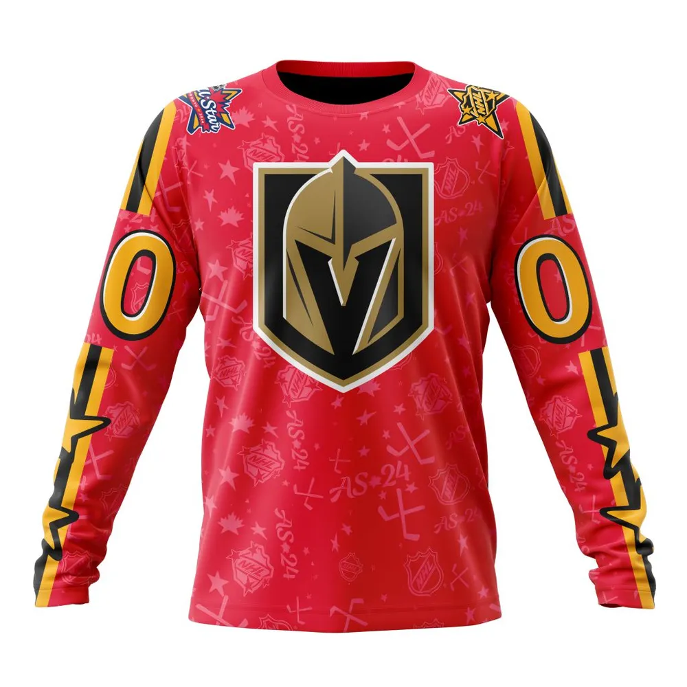 NHL Vegas Golden Knights Special 2024 All-Star Game Design St2401 Long Sleeved Sweatshirt 