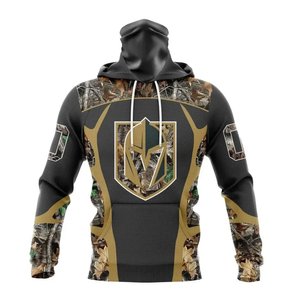 NHL Vegas Golden Knights Special Camo Hunting Design V2302 Mask Hoodie