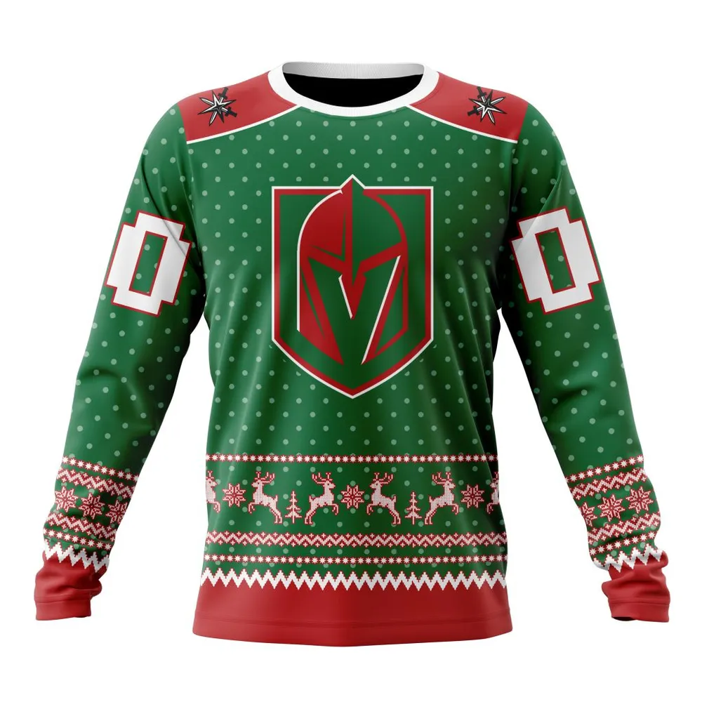 NHL Vegas Golden Knights Special Christmas Apparel St2201 Long Sleeved Sweatshirt 