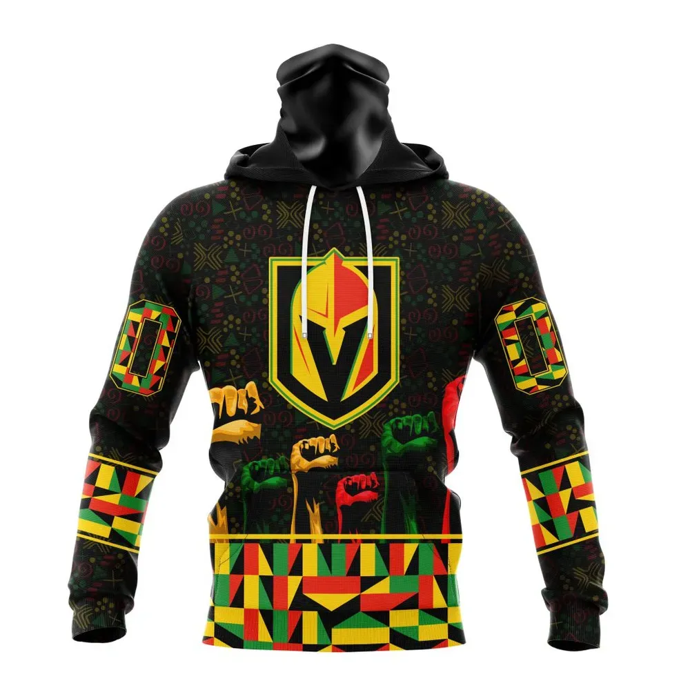 NHL Vegas Golden Knights Special Design Celebrate Black History Month St2201 Mask Hoodie