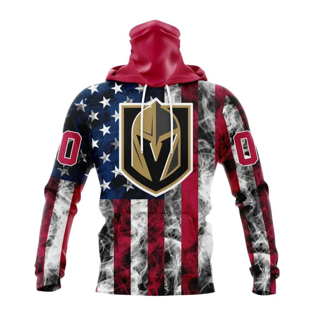 NHL Vegas Golden Knights Special Design For Independence Day The Fourth Of July St2401 Mask Hoodie