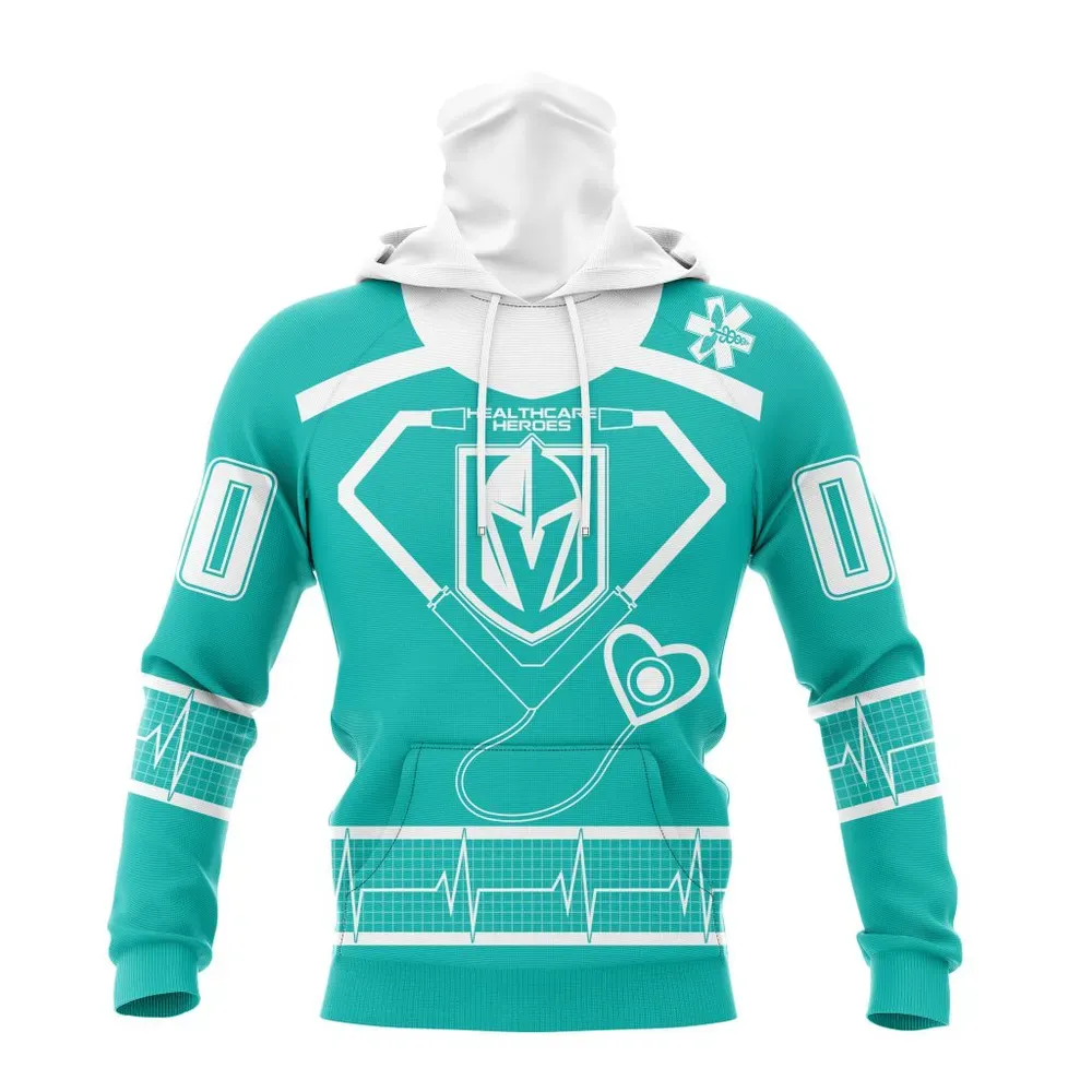 NHL Vegas Golden Knights Special Design Honoring Healthcare Heroes St2301 Mask Hoodie