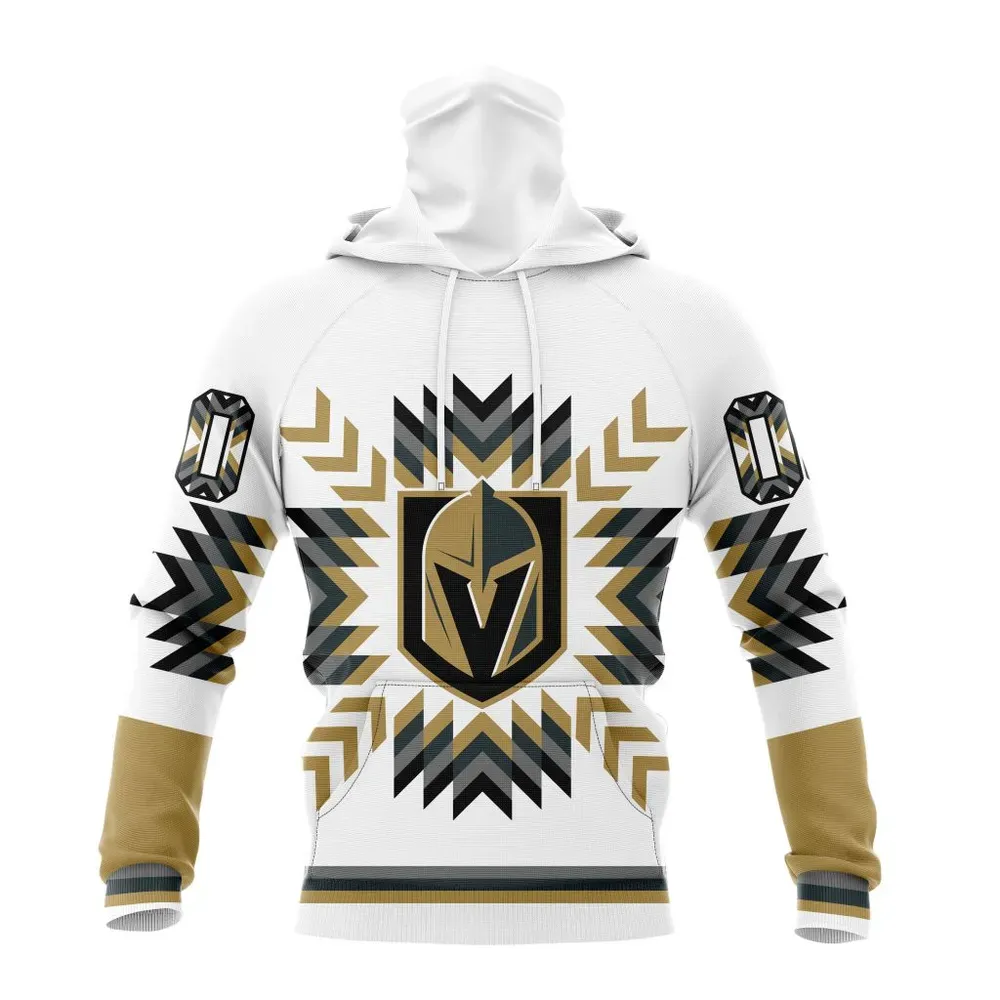 NHL Vegas Golden Knights Special Design With Native Pattern St2302 Mask Hoodie