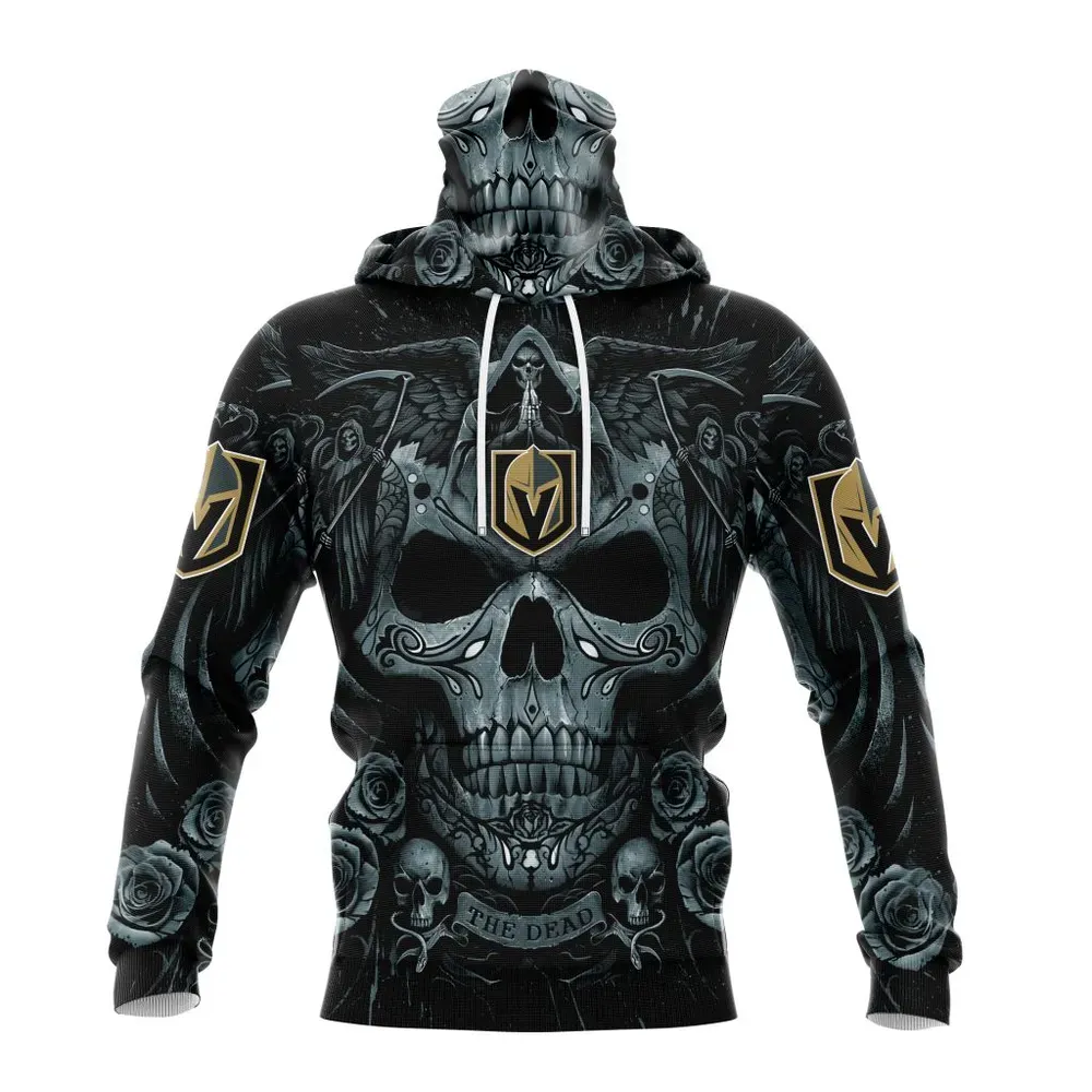 NHL Vegas Golden Knights Special Design With Skull Art St2203 Mask Hoodie