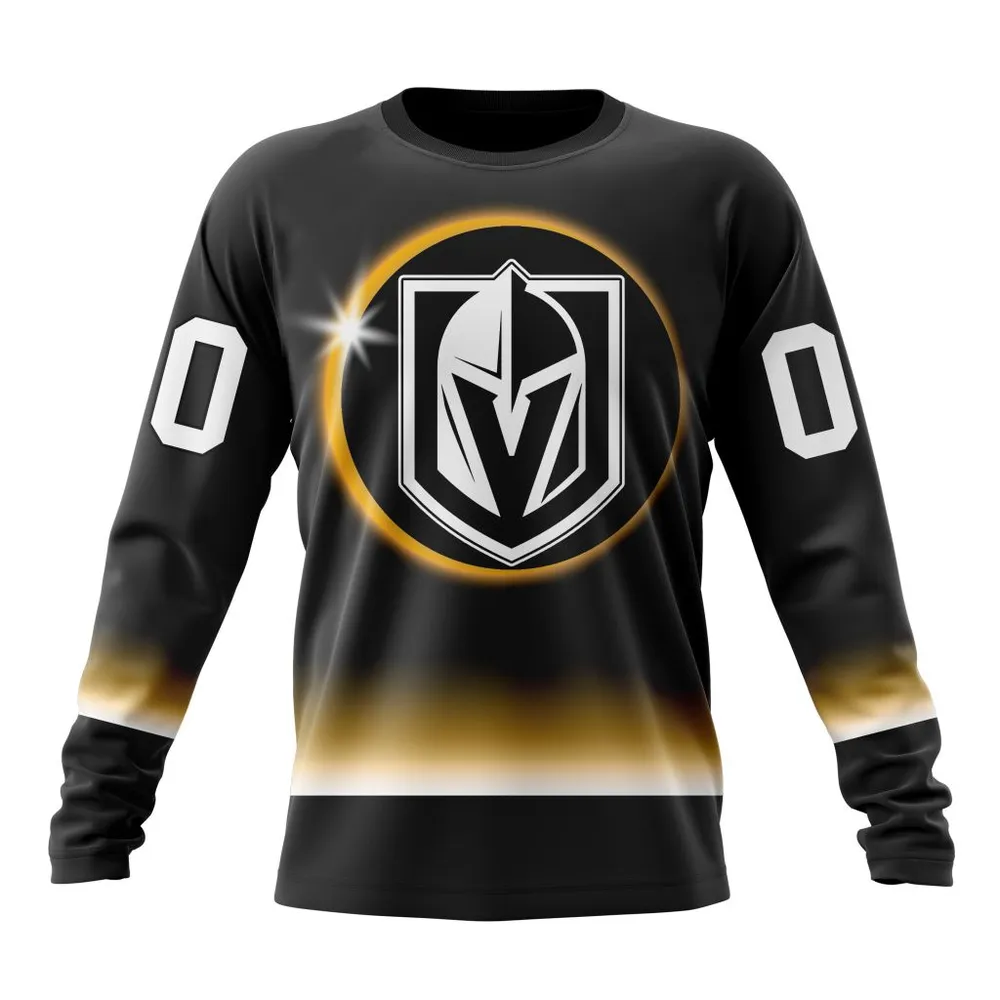 NHL Vegas Golden Knights Special Eclipse Design St2401 Long Sleeved Sweatshirt 