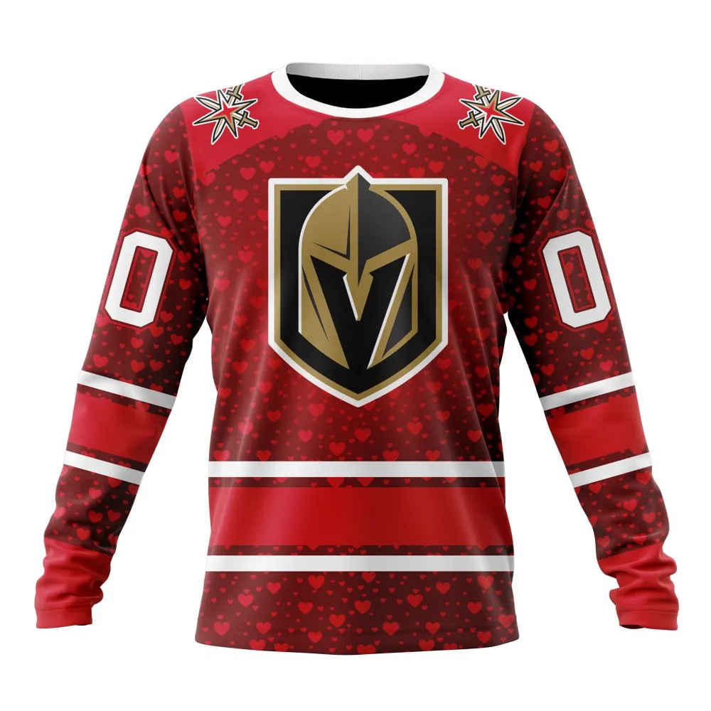 NHL Vegas Golden Knights Special Gift For Valentines Day St2401 Long Sleeved Sweatshirt 