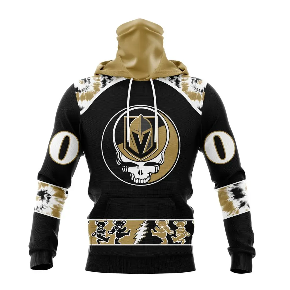 NHL Vegas Golden Knights Special Grateful Dead Design St2301 Mask Hoodie