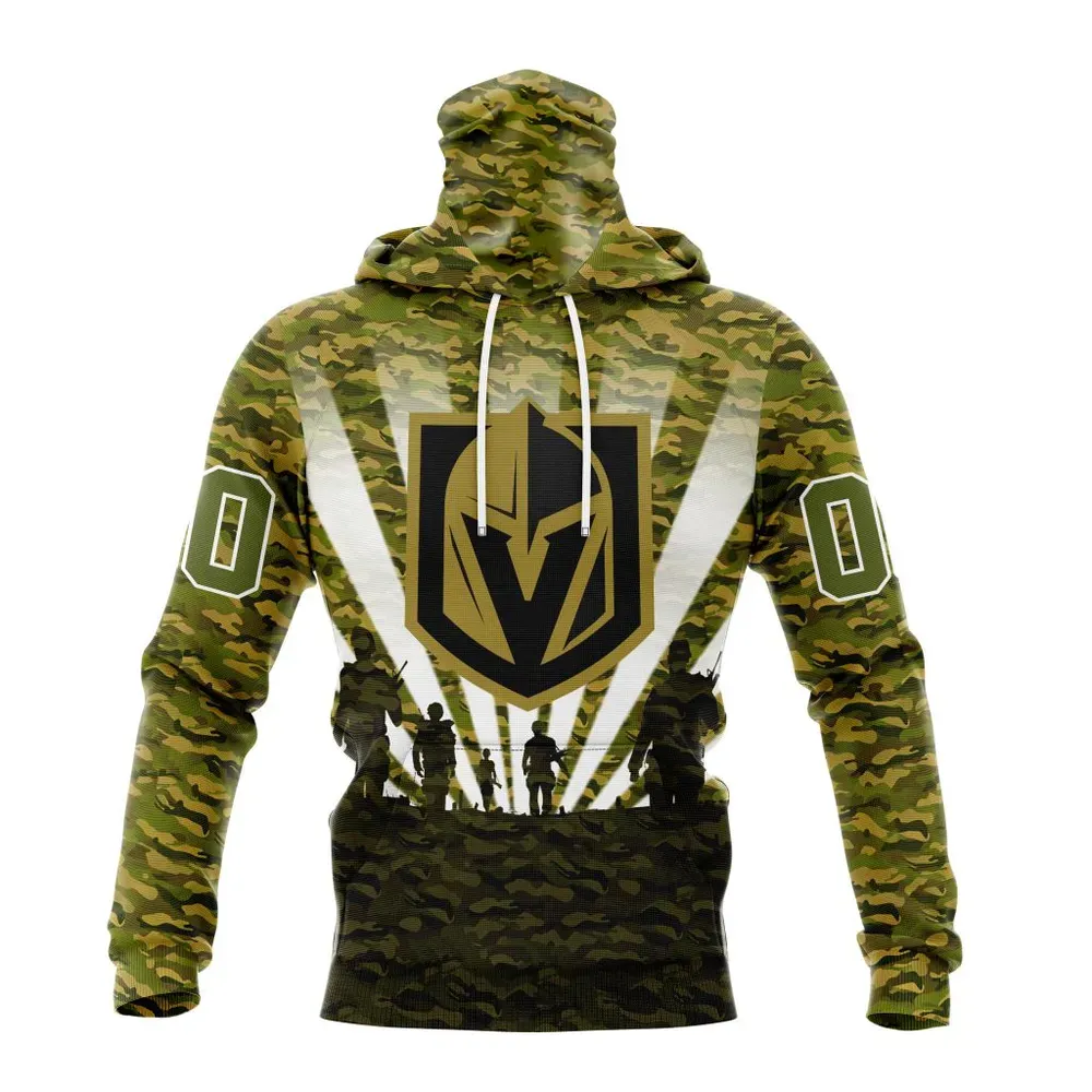 NHL Vegas Golden Knights Special Military Camo Kits For Veterans Day And Rememberance Day St2201 Mask Hoodie