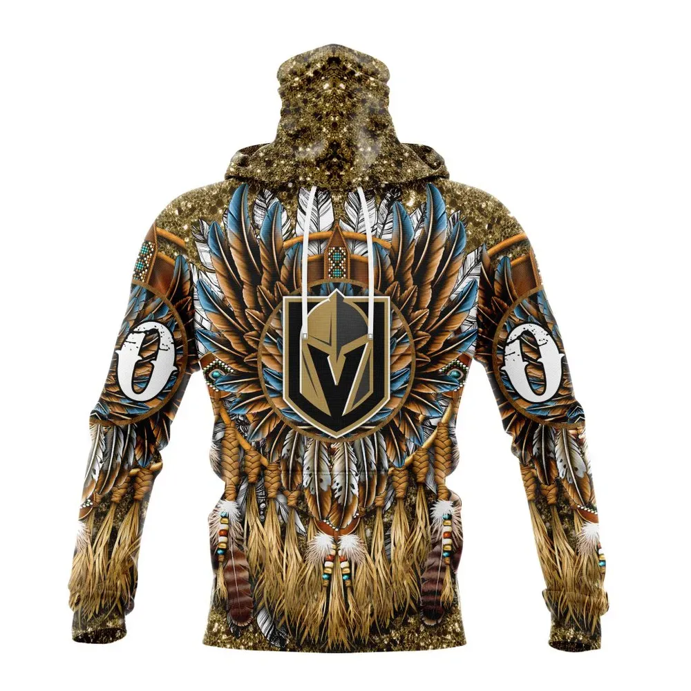 NHL Vegas Golden Knights Special Native Costume Design St2201 Mask Hoodie