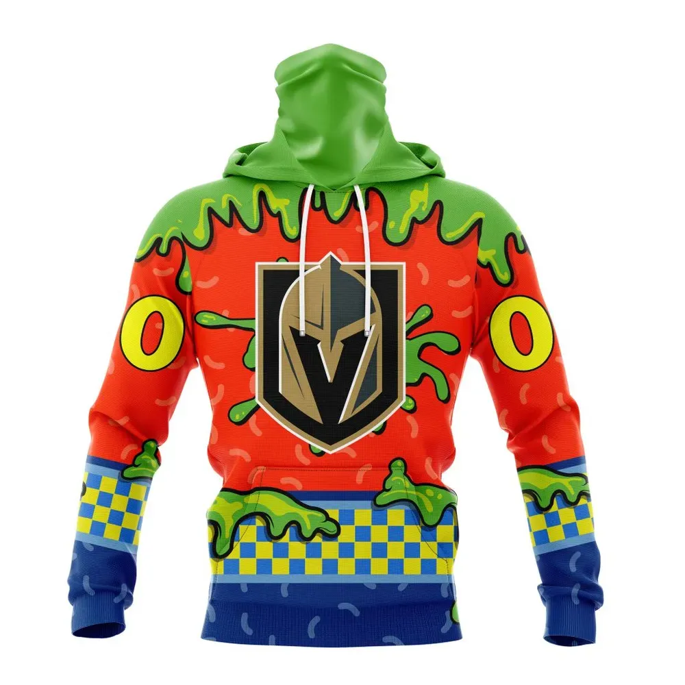 NHL Vegas Golden Knights Special Nickelodeon Design St2301 Mask Hoodie