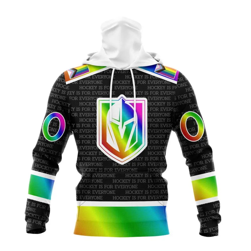 NHL Vegas Golden Knights Special Pride Design Hockey Is For Everyone Mask Hoodie