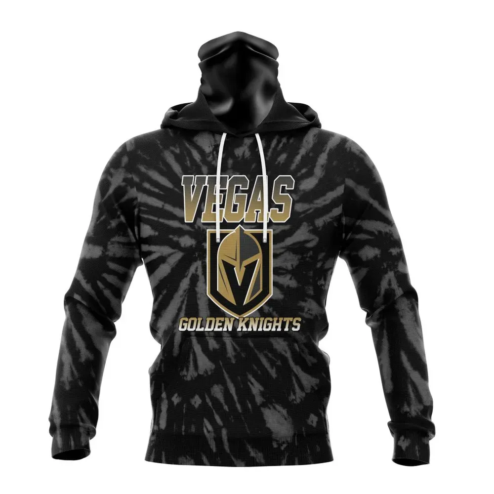 NHL Vegas Golden Knights Special Retro Vintage Tie Dye St2201 Mask Hoodie