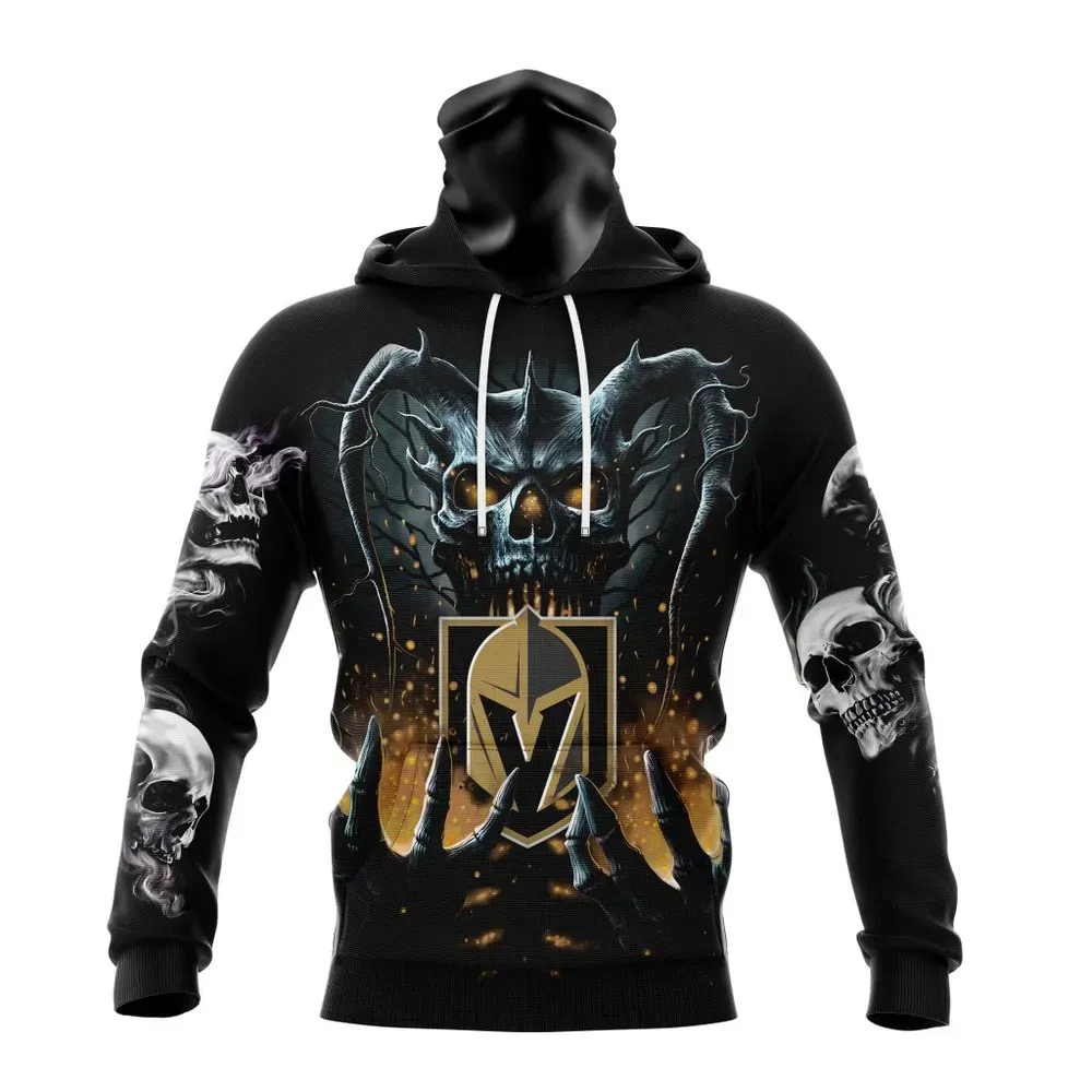 NHL Vegas Golden Knights Special Skull Art Design St2301 Mask Hoodie