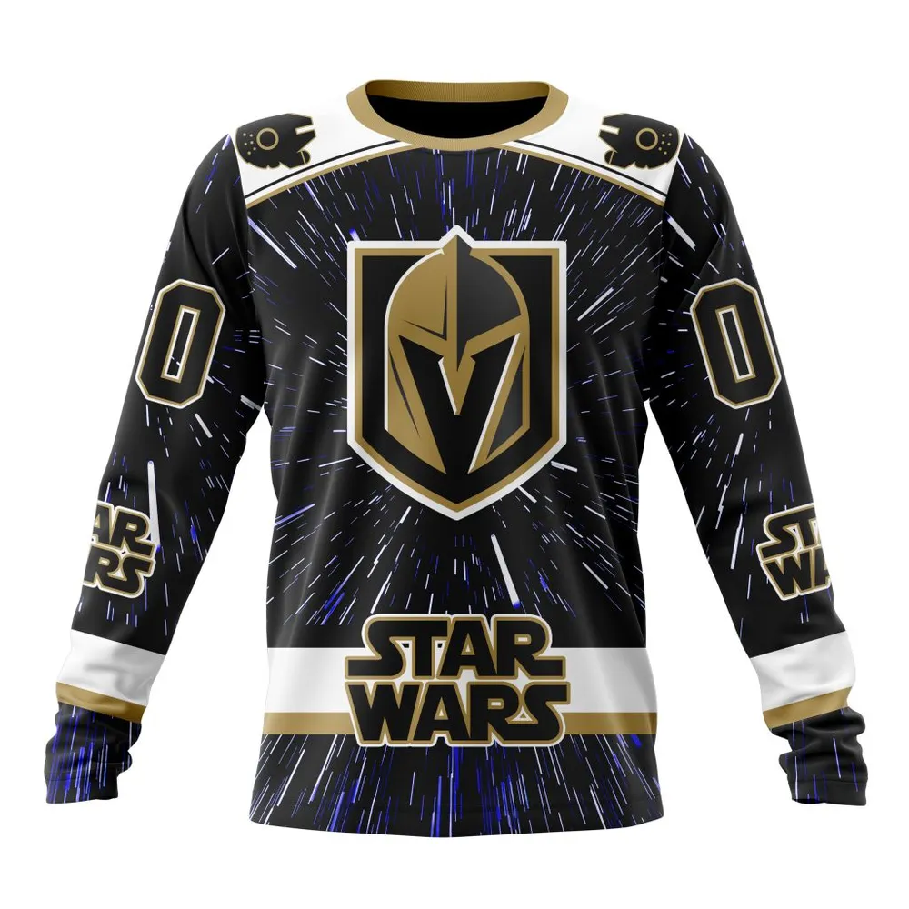 NHL Vegas Golden Knights Special Star Wars Design St2303 Long Sleeved Sweatshirt 