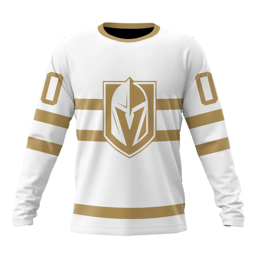 NHL Vegas Golden Knights Special Whiteout Design St2401 Long Sleeved Sweatshirt 