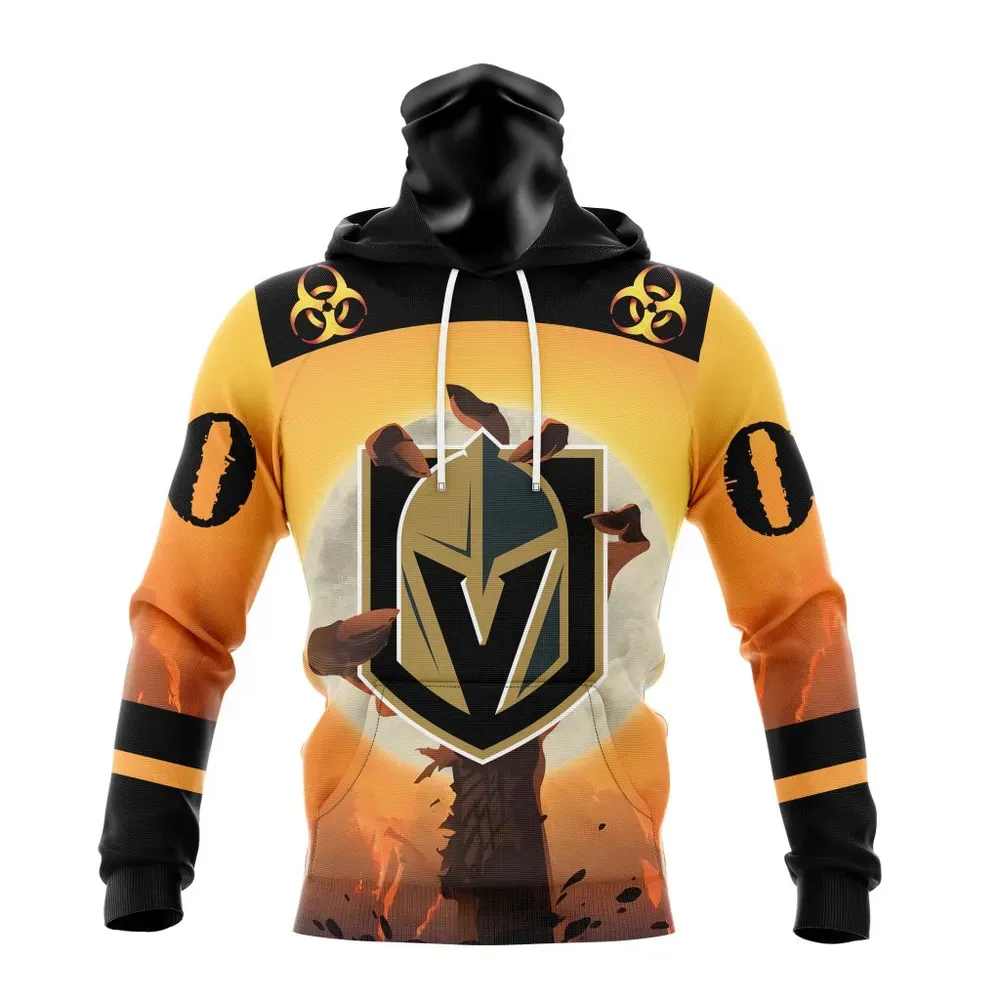 NHL Vegas Golden Knights Special Zombie Design For Halloween St2305 Mask Hoodie