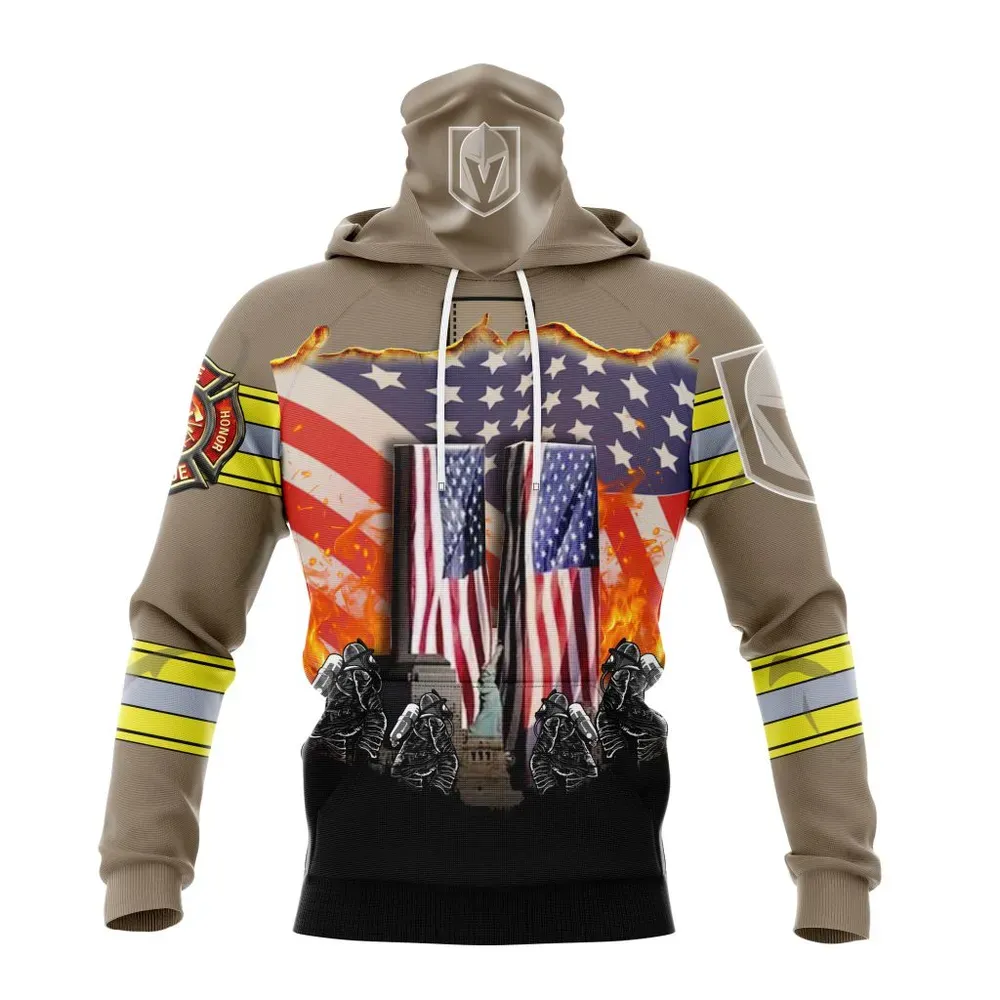 NHL Vegas Golden Knights | Specialized Concepts For Honor Patriot Day V0122 Mask Hoodie