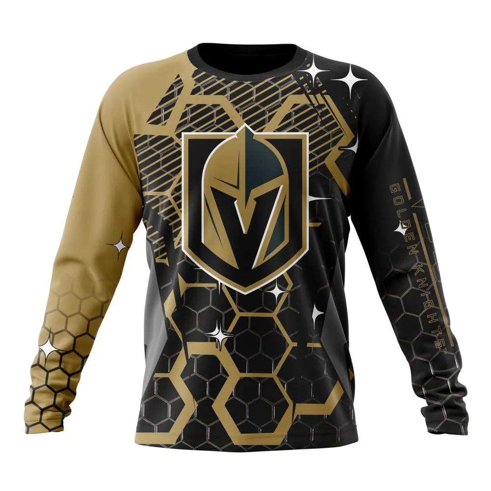 NHL Vegas Golden Knights | Specialized Design With Motocross Syle V0222 Long Sleeved Sweatshirt 