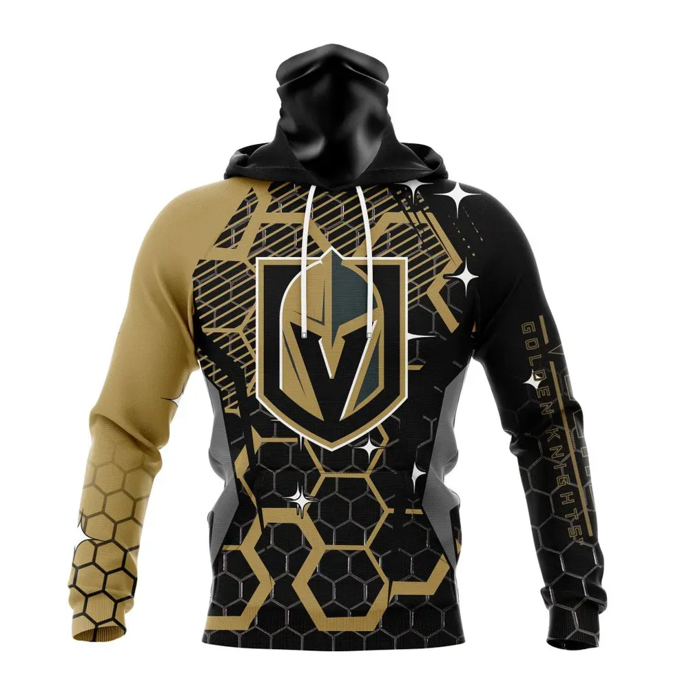 NHL Vegas Golden Knights | Specialized Design With Motocross Syle V0222 Mask Hoodie