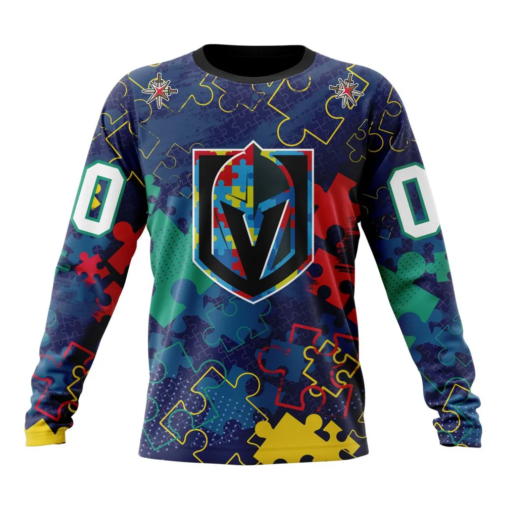 NHL Vegas Golden Knights | Specialized Fearless Aganst Autism Long Sleeved Sweatshirt 