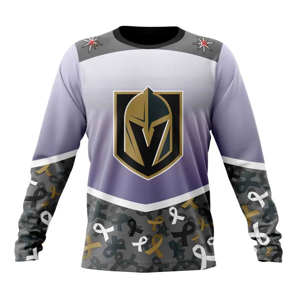 NHL Vegas Golden Knights | Specialized Sport Fights Again All Cancer V0122 Long Sleeved Sweatshirt 