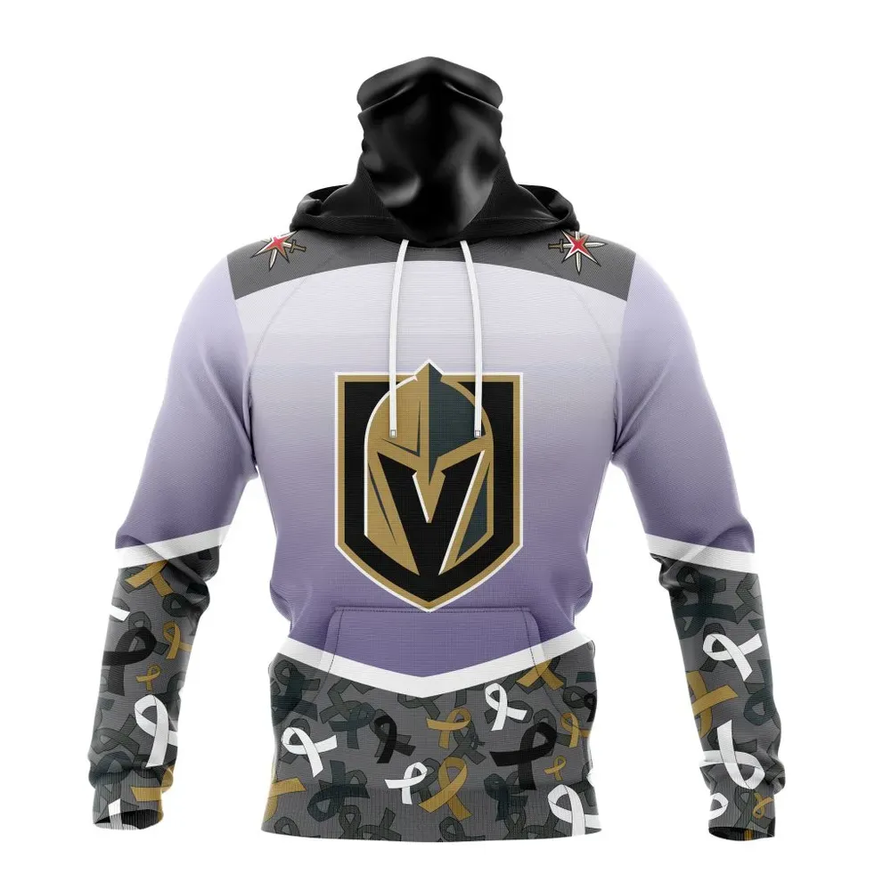 NHL Vegas Golden Knights | Specialized Sport Fights Again All Cancer V0122 Mask Hoodie