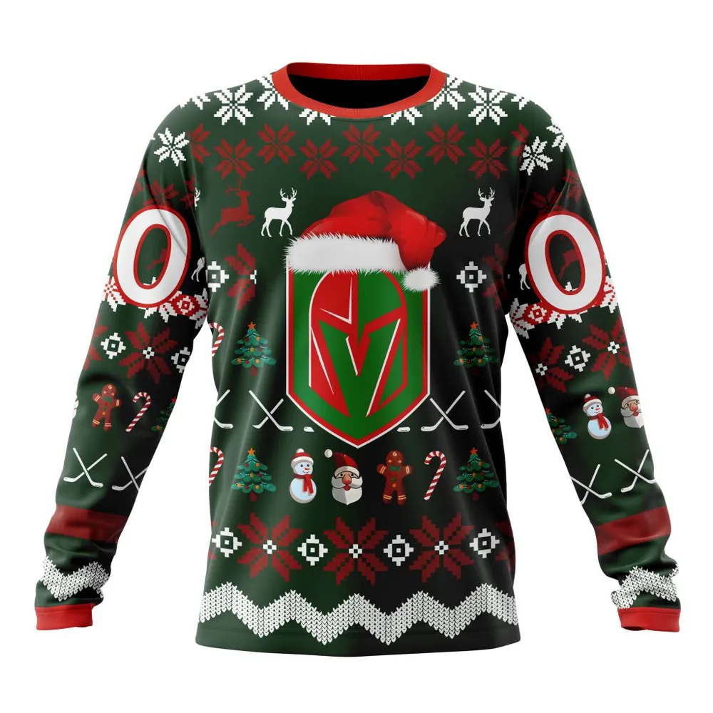 NHL Vegas Golden Knights | Specialized Unisex Christmas Is Coming Long Sleeved Sweatshirt 