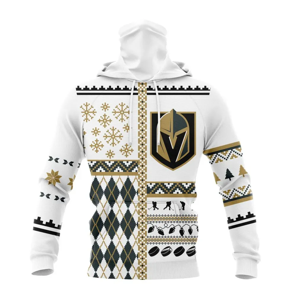 NHL Vegas Golden Knights | Specialized Unisex Christmas Is Coming V01 Mask Hoodie