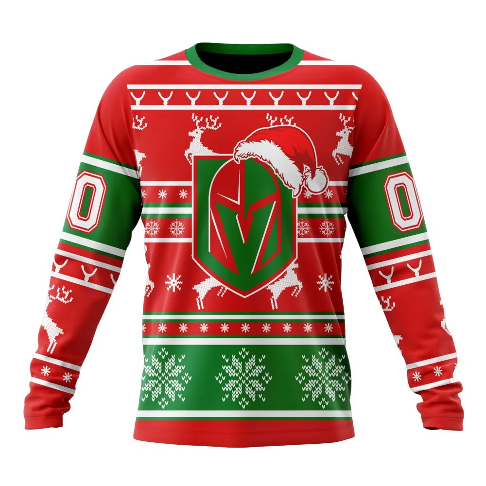 NHL Vegas Golden Knights | Specialized Unisex Christmas Is Coming V02 Long Sleeved Sweatshirt 