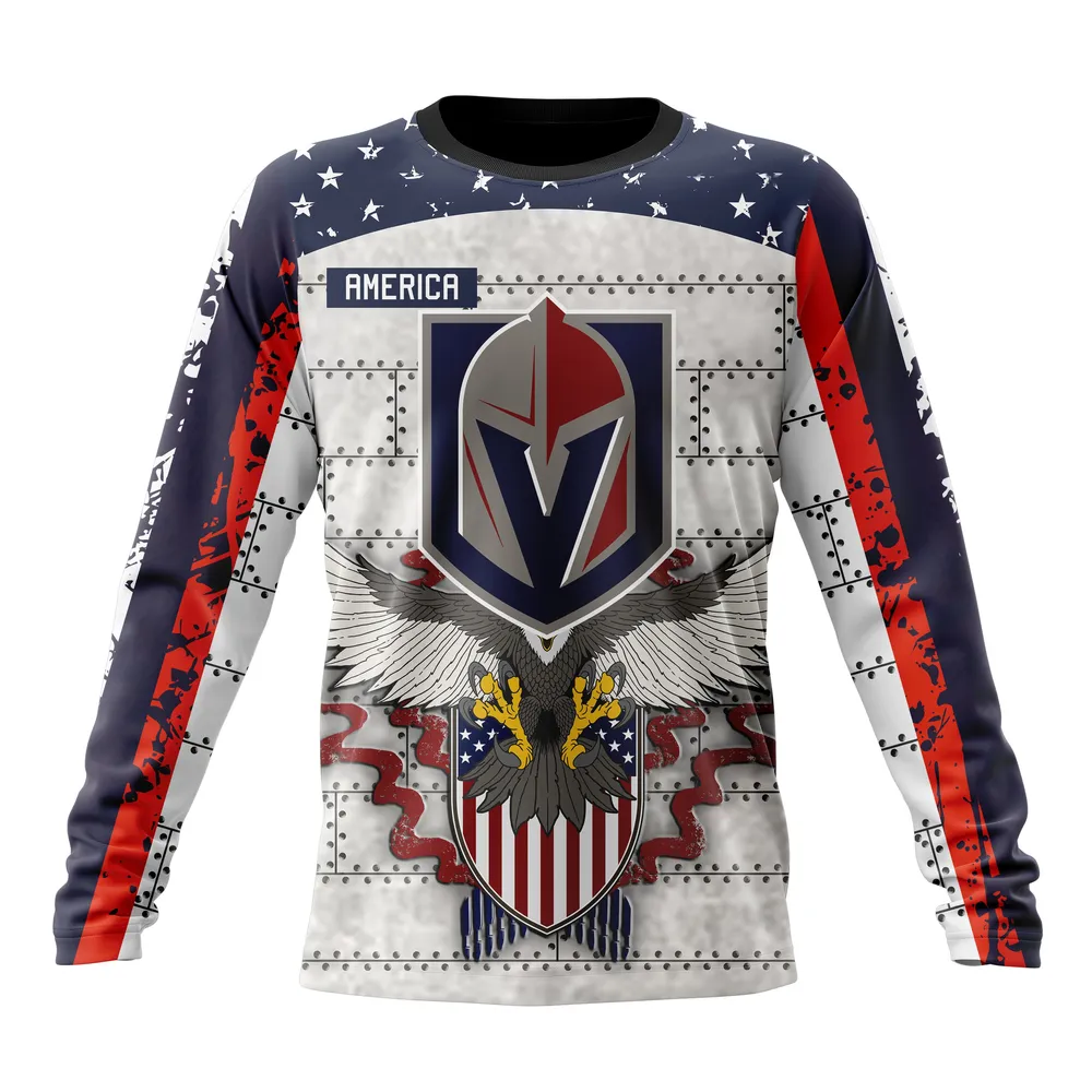 NHL Vegas Golden Knights | Specialized Unisex In Us Concepts V0222 Long Sleeved Sweatshirt 