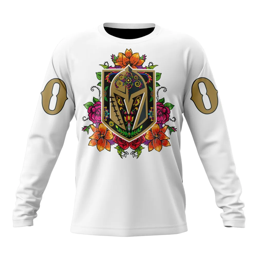 NHL Vegas Golden Knights | Specialized Unisex Kits Dia De Muertos Long Sleeved Sweatshirt 