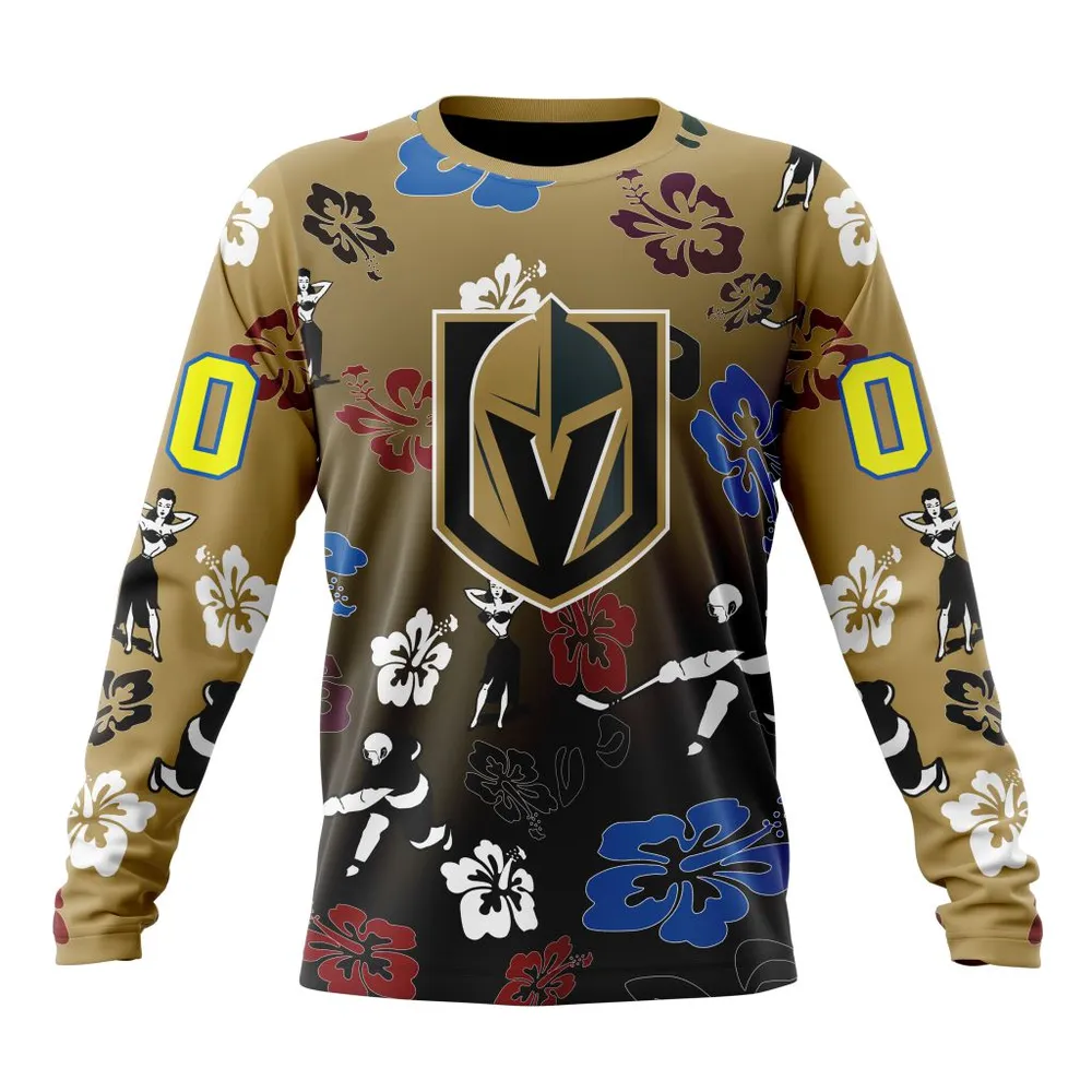 NHL Vegas Golden Knights X Hawaii Specialized Design For Hawaiia V0122 Long Sleeved Sweatshirt 