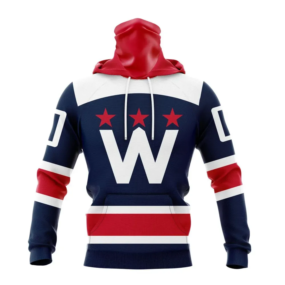 NHL Washington Capitals Alternate Kits Mask Hoodie