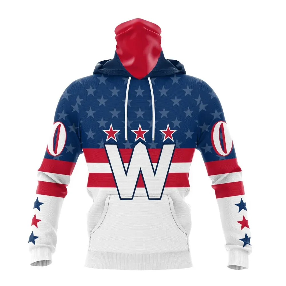 NHL Washington Capitals Personalized Alternate Concepts Kits St2401 Mask Hoodie