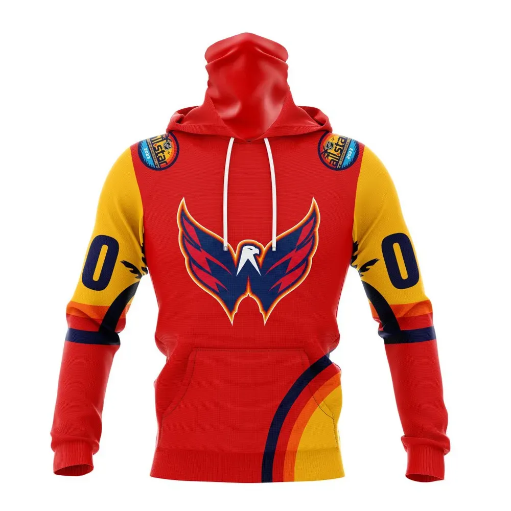 NHL Washington Capitals Special All-Star Game Design With Florida Sunset Mask Hoodie