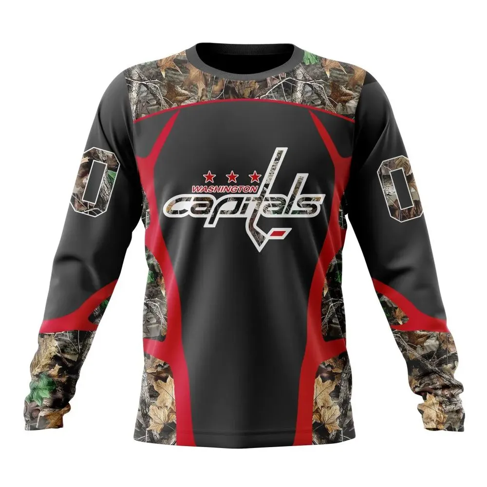 NHL Washington Capitals Special Camo Hunting Design V2302 Long Sleeved Sweatshirt 