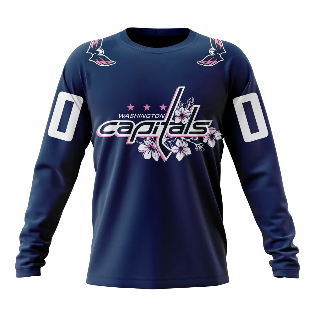 NHL Washington Capitals Special Cherry Blossom 2023 Long Sleeved Sweatshirt 