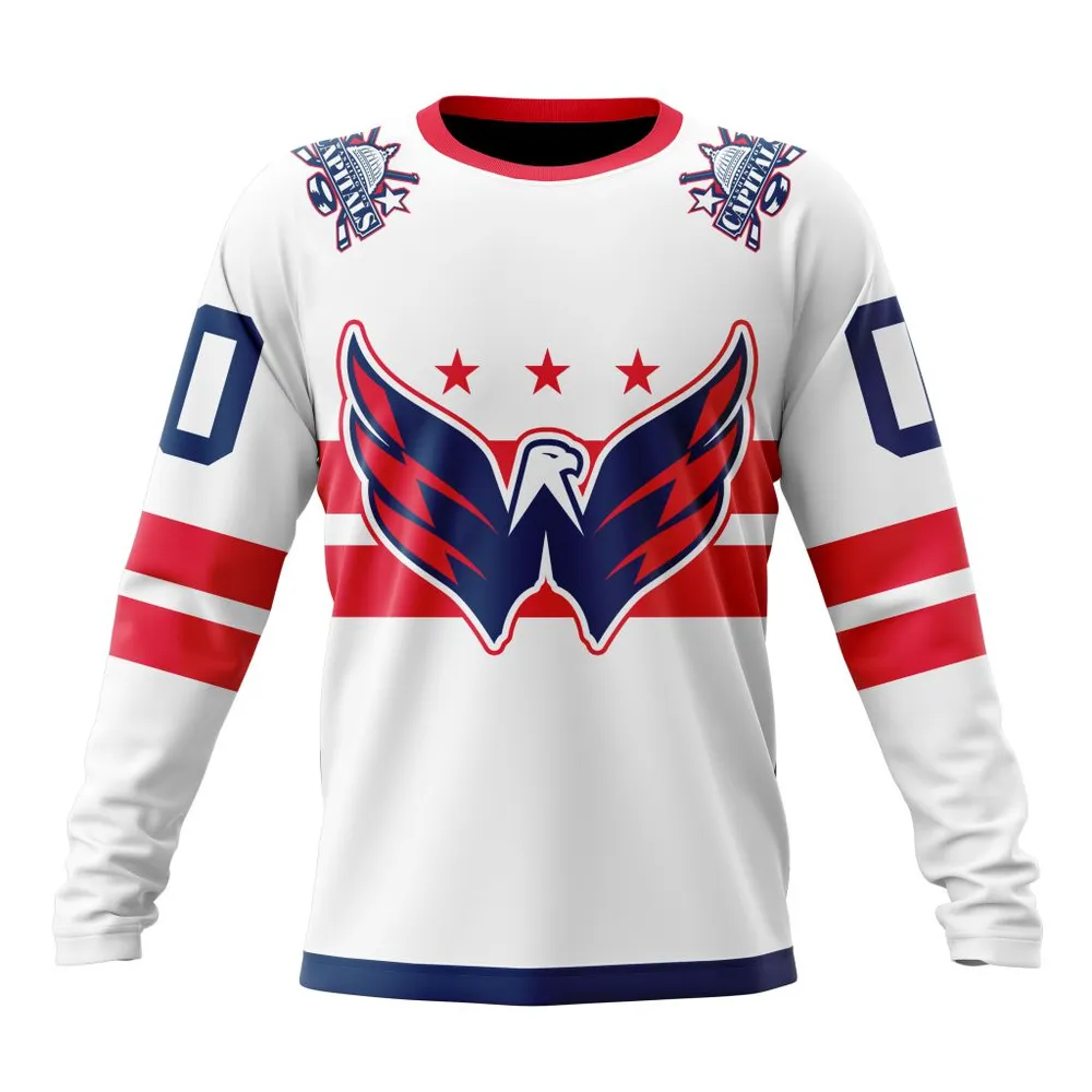 NHL Washington Capitals Special City Connect Design St2402 Long Sleeved Sweatshirt 