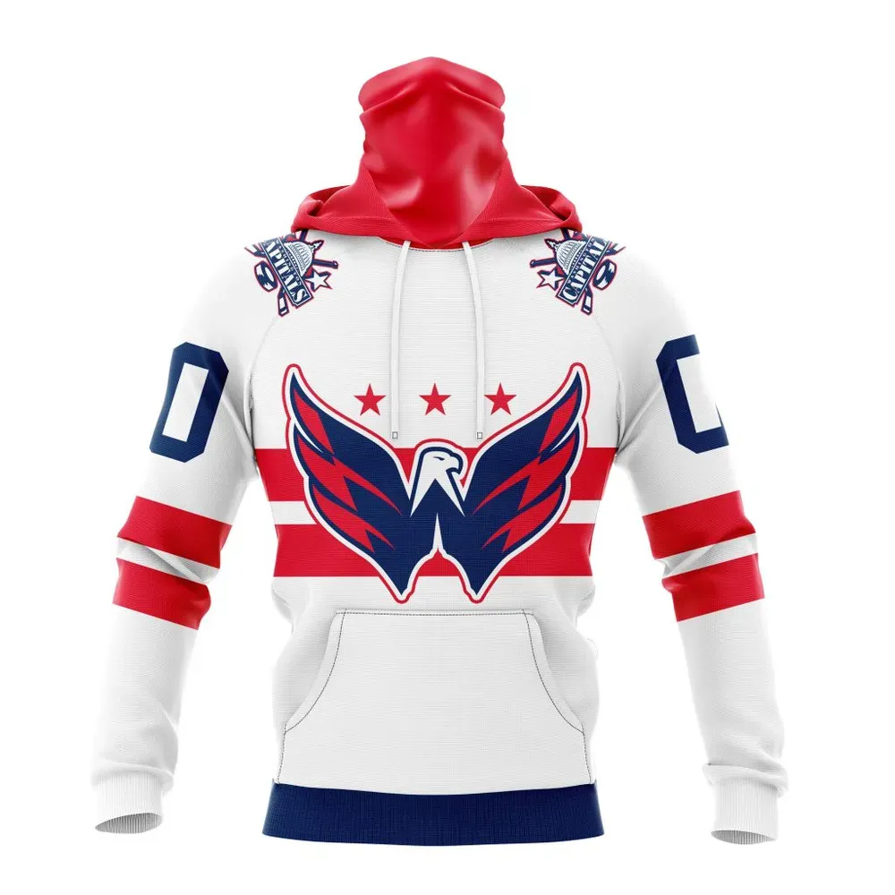 NHL Washington Capitals Special City Connect Design St2402 Mask Hoodie