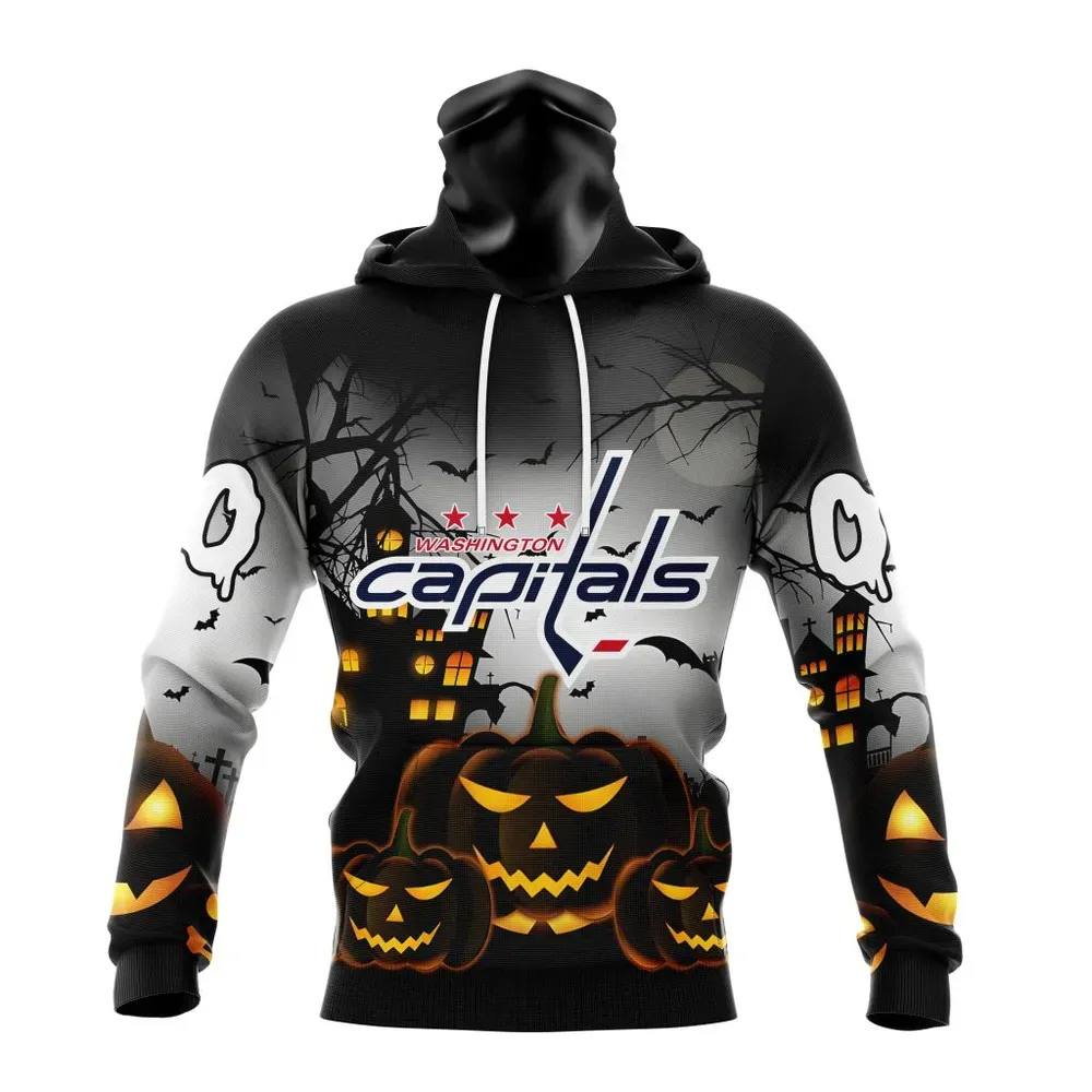 NHL Washington Capitals Special Design For Halloween St2302 Mask Hoodie