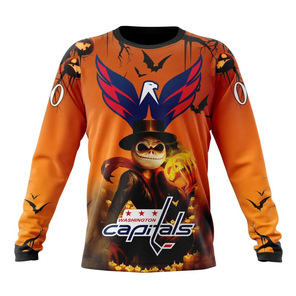 NHL Washington Capitals Special Halloween Concepts St2201 Long Sleeved Sweatshirt 